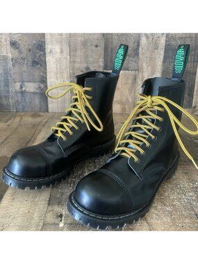 Solovair Lace Up Steel Toe Work Boots Mens UK 9 US 10